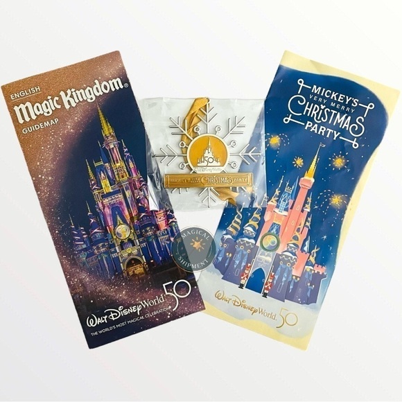 Disney Parks - 2022 Mickey’s Very Merry Christmas Party - Ornament + Guidemaps - Picture 1 of 3